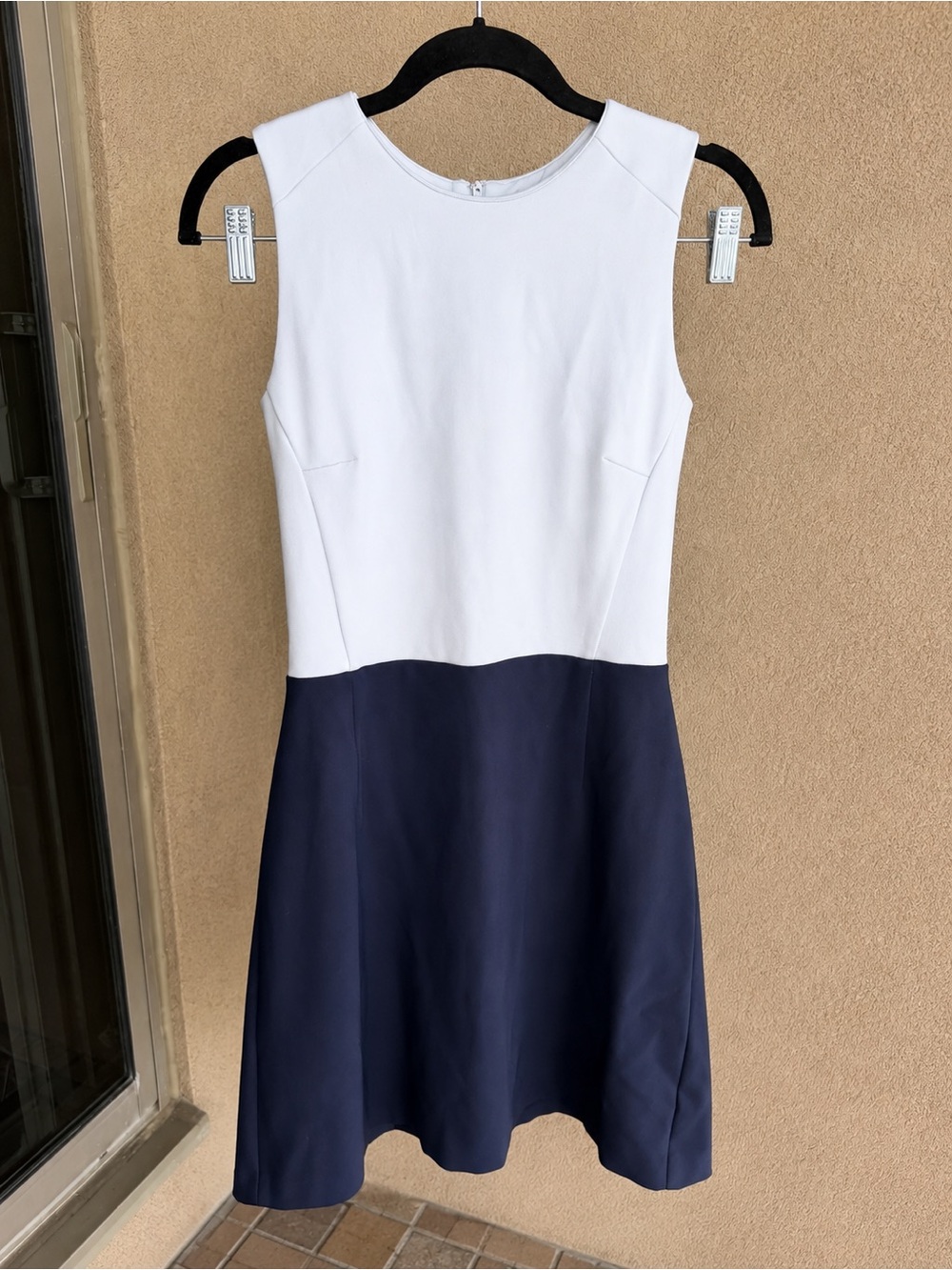 French Connection Vintage Y2K Color Block Work Shift Dress Size 6